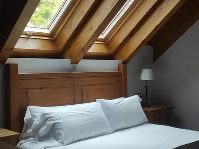 Cama o camas de una habitación en Casa Bielsa