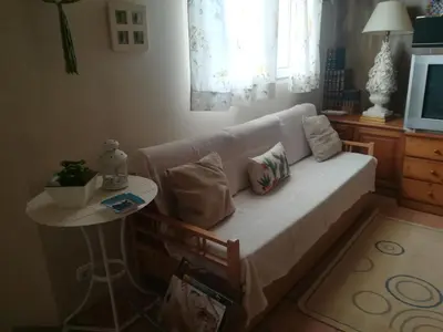Una televisión o centro de entretenimiento en Casa de la abuela Bego