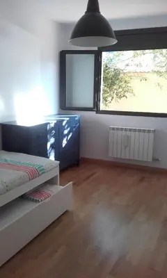 Cama o camas de una habitación en Apartamento Paola. Prepirineo. Senderismo, relax...