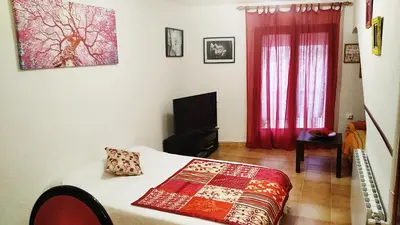 Cama o camas de una habitación en Apartament Rural Vilaplana