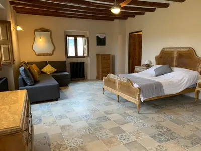 Cama o camas de una habitación en Casa Lascorz