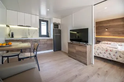 Una cocina o zona de cocina en Camping Prades Park