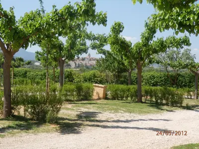 Jardín al aire libre en Camping Els Ports
