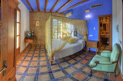 Cama o camas de una habitación en Hotel Boutique Bodegas De Arnes - Adults Only