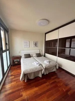 Cama o camas de una habitación en Duplex Céntrico Labati Jaca