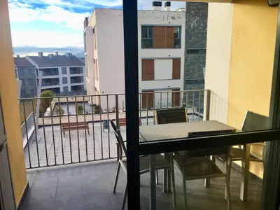 Un balcón o terraza de Apartamento esquí y golf Las Margas