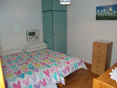 Cama o camas de una habitación en Apartamento en Sallent de Gallego