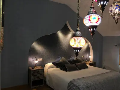 Cama o camas de una habitación en Hospedería Casa Martell