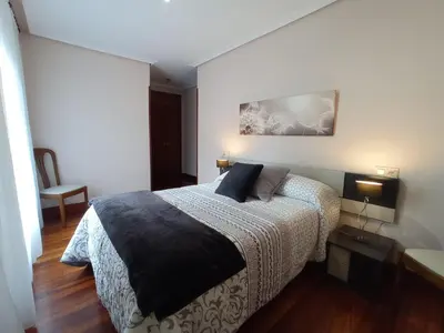 Cama o camas de una habitación en Pedroenea Apartamento Elizondo