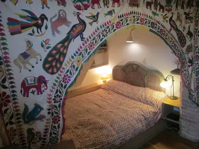 Cama o camas de una habitación en Plaza Consistorial