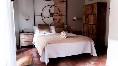 Cama o camas de una habitación en Hotel El Cerco