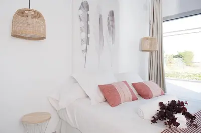 Cama o camas de una habitación en Casa BlancadeNavarra