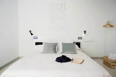 Cama o camas de una habitación en Casa BlancadeNavarra