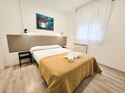 Cama o camas de una habitación en Complejo Bubal Formigal 3000