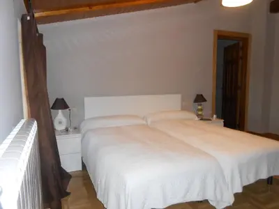 Cama o camas de una habitación en Hospedaje Nuestra Señora de Ujue