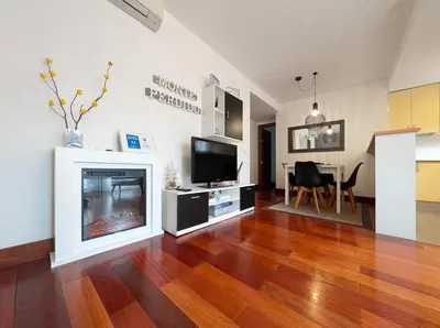 Una televisión o centro de entretenimiento en Apartamento Monte Perdido
