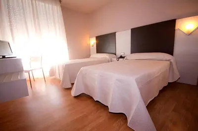 Cama o camas de una habitación en Hotel Fornos