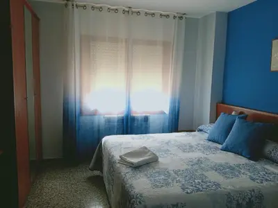 Cama o camas de una habitación en Hostal Casa Barranco