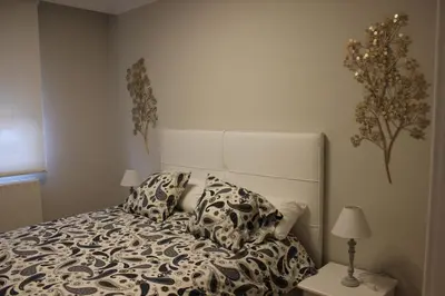 Cama o camas de una habitación en Apartamento Sanguesa