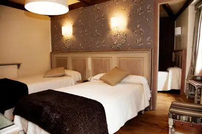 Cama o camas de una habitación en Hotel Villa de Torla