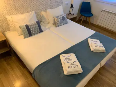 Cama o camas de una habitación en Apartamentos Best Ainsa