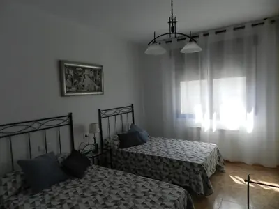 Cama o camas de una habitación en Lagunen Etxea