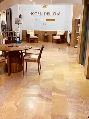 Zona de estar de Hotel Delicias