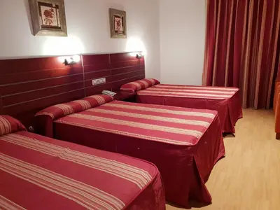 Cama o camas de una habitación en Norte Hotel