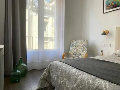 Cama o camas de una habitación en Apartamento Ayla Camino de Santiago