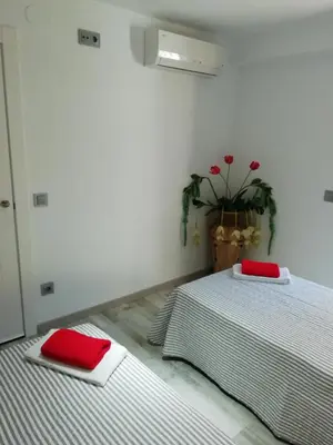 Cama o camas de una habitación en Los Ángeles Valderrobres