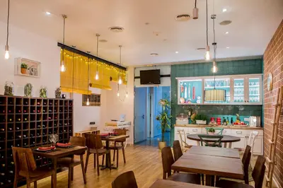 Zona de estar de Hostal La Creu