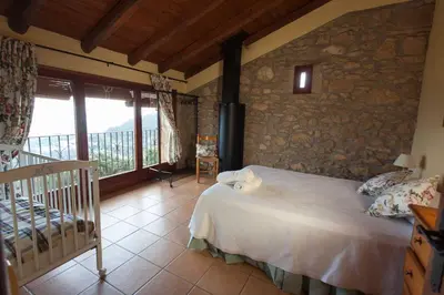 Cama o camas de una habitación en Les Cases De Borrells