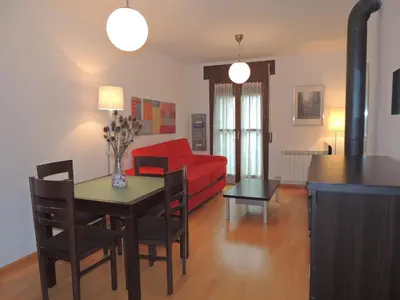 Zona de estar de Apartamento céntrico con WIFI en Biescas