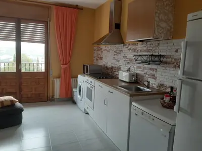 Una cocina o zona de cocina en Apartamentos rurales La posada de Donato