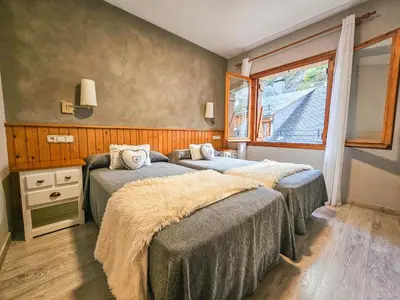 Cama o camas de una habitación en Hotel Casa Morlans 3000