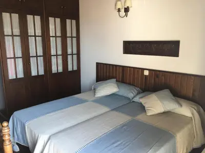Cama o camas de una habitación en Dúplex en Badaguás, Jaca