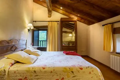 Cama o camas de una habitación en Hotel Akerreta