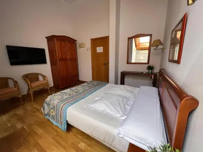 Cama o camas de una habitación en Hostal Rural Salazar