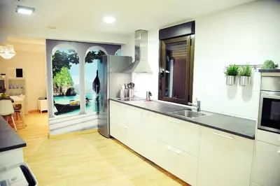 Una cocina o zona de cocina en DONES Apartamento en el Casco Histórico de Zaragoza