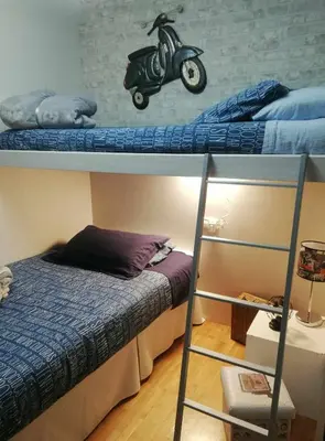 Cama o camas de una habitación en La casa del gatico