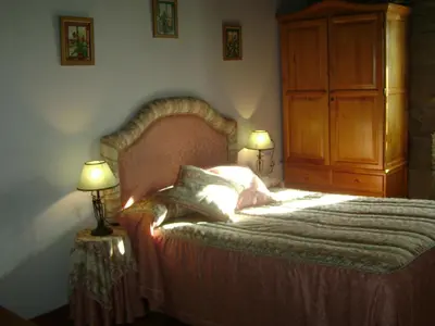 Cama o camas de una habitación en Hostal Venta San Blas