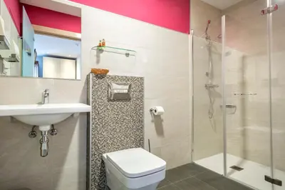 Un baño de Hotel Rural Auñamendi