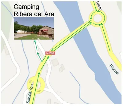 Plano de Camping Ribera del Ara