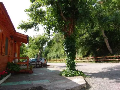 Jardín al aire libre en Camping Ribera del Ara