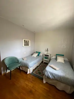 Cama o camas de una habitación en Casa Marian Villanua