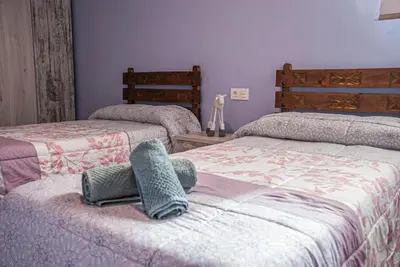 Cama o camas de una habitación en Casa Barranquero