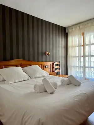 Cama o camas de una habitación en Hotel Eriste