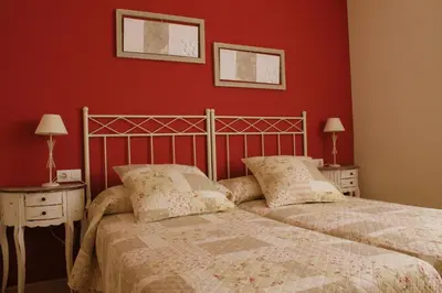 Cama o camas de una habitación en APARTAMENTO HARINERA-AOIZ