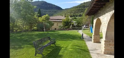 Vista general de una montaña o vista desde the country house