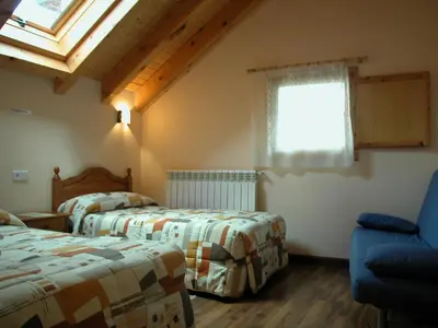 Cama o camas de una habitación en Casa rural Ornat Etxea